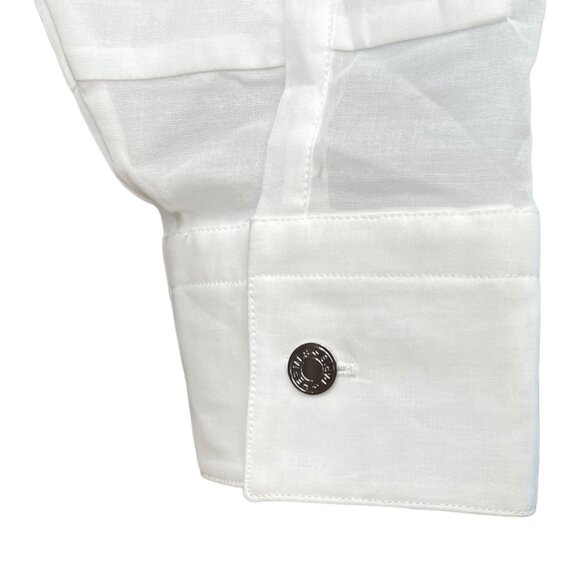Hermes New Authentic Men's Layer Effect White Party Shirt 16/41 Made in France - Picture 9 of 10